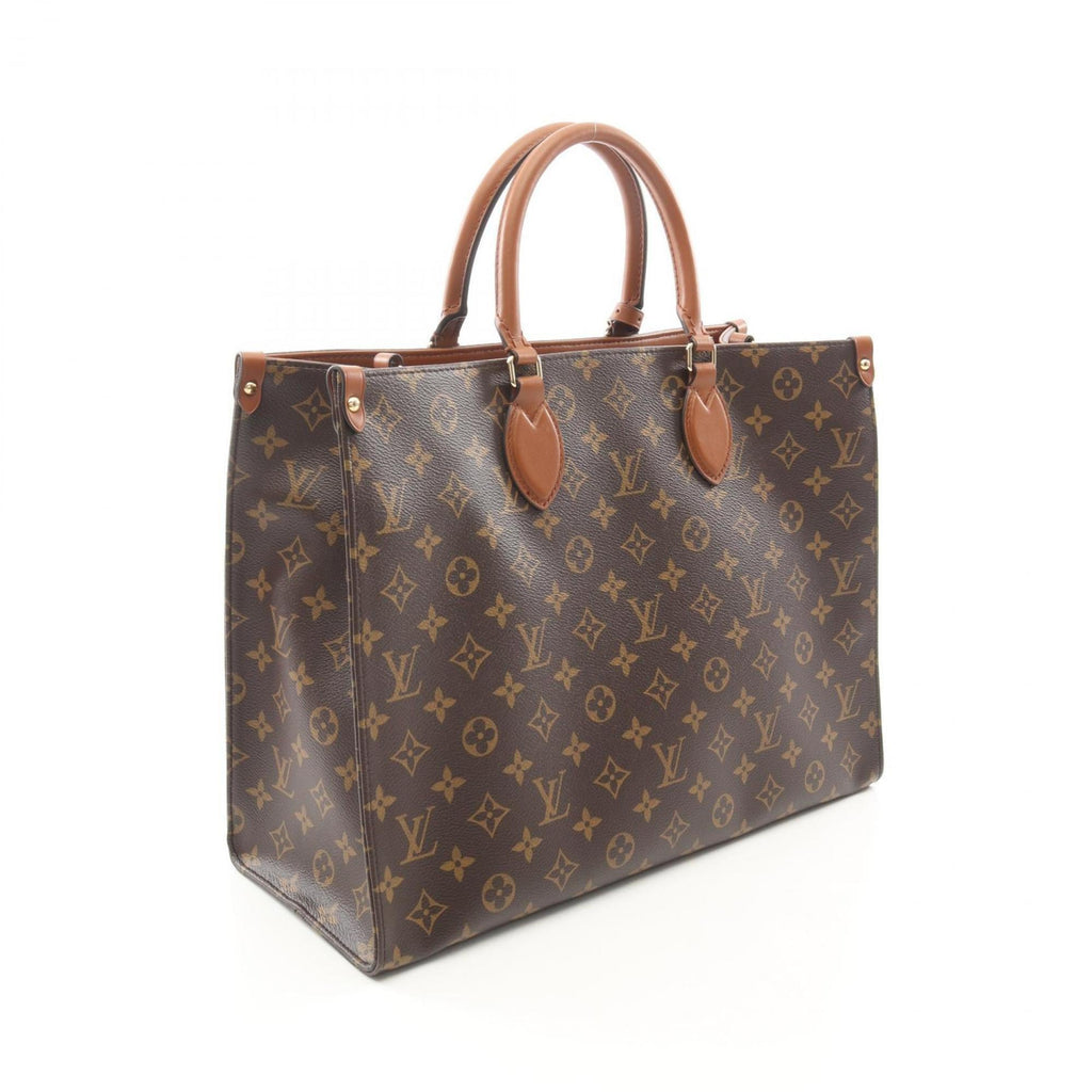 Louis Vuitton Brown Coated Canvas Leather Tote Bag