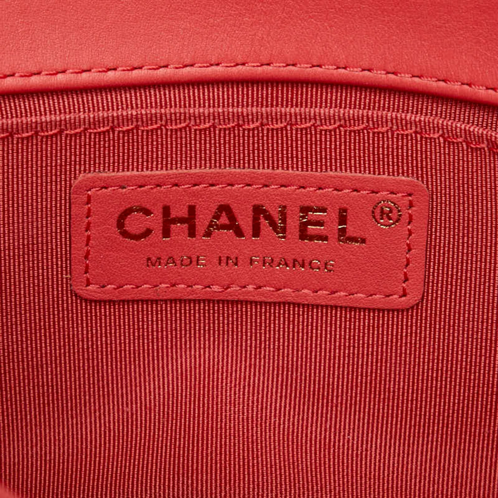 Chanel Boy Chanel Multi-Color Pink White Tweed Leather Shoulder Bag