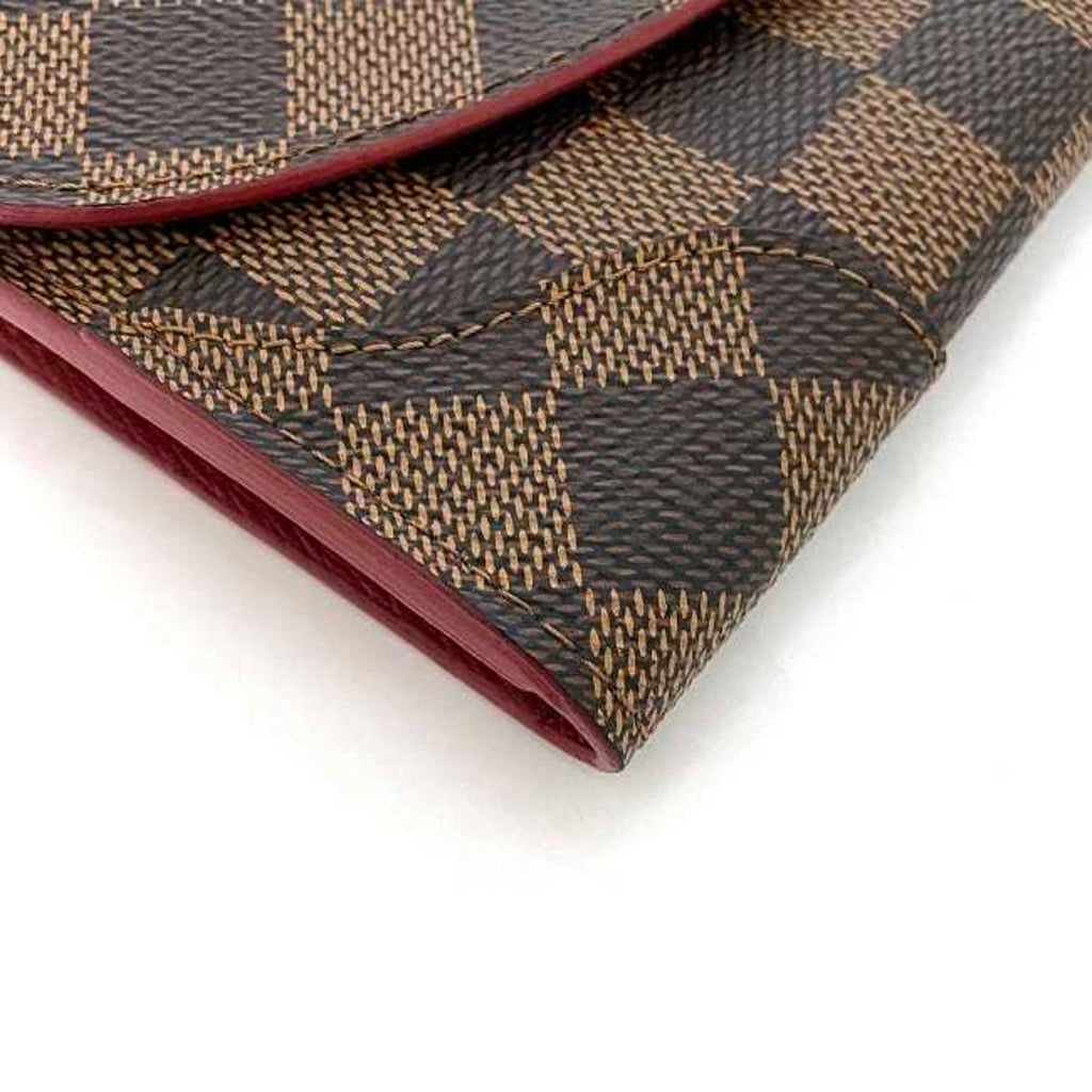 Louis Vuitton Brown Cerise Damier Canvas Red Color Damier Canvas Long Wallet