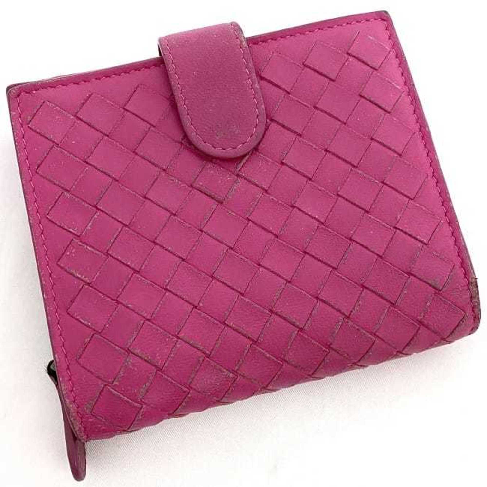 Bottega Veneta Pink Leather Wallet (Bi-Fold)