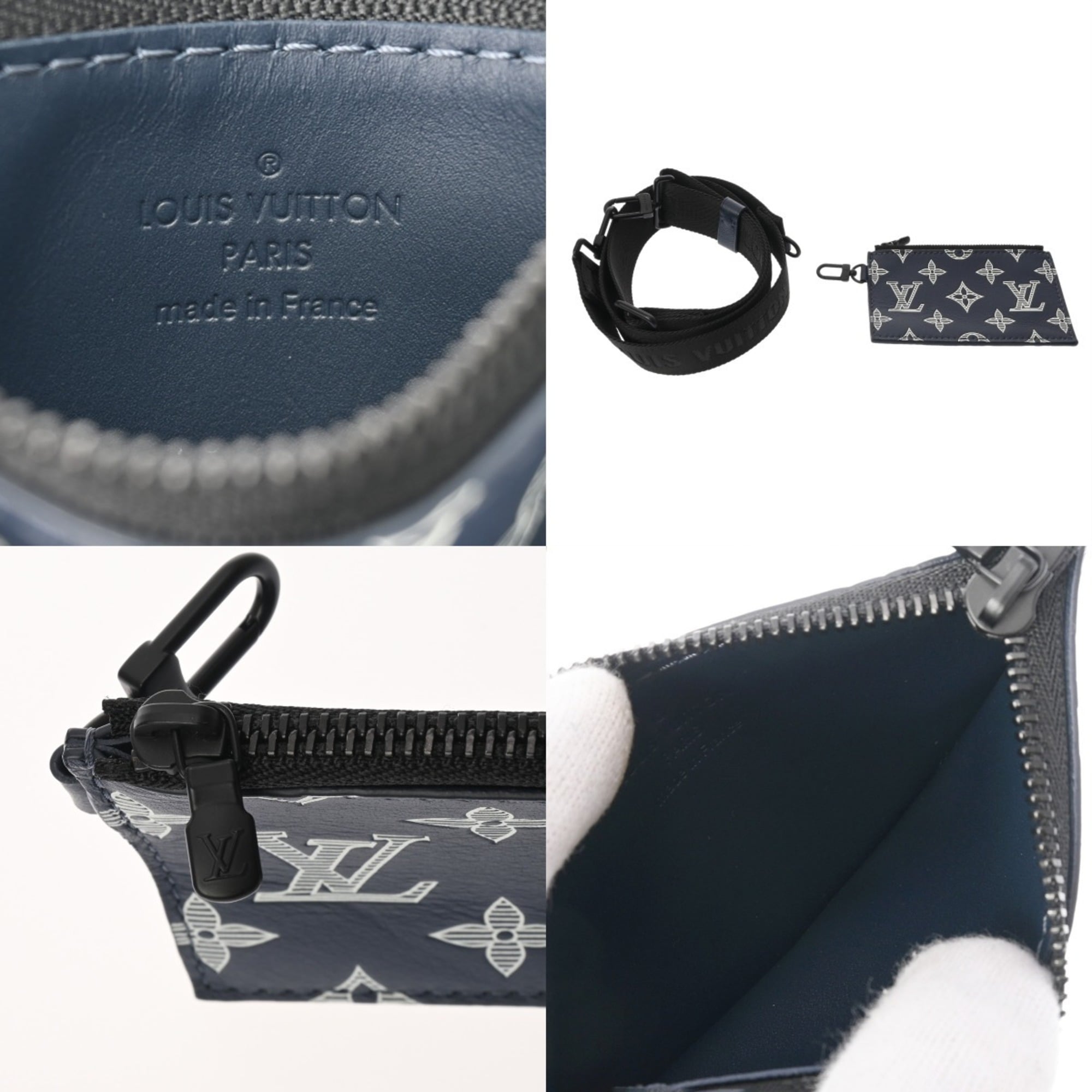Louis Vuitton Blue Navy Monogram Shadow Pouch Shoulder Bag