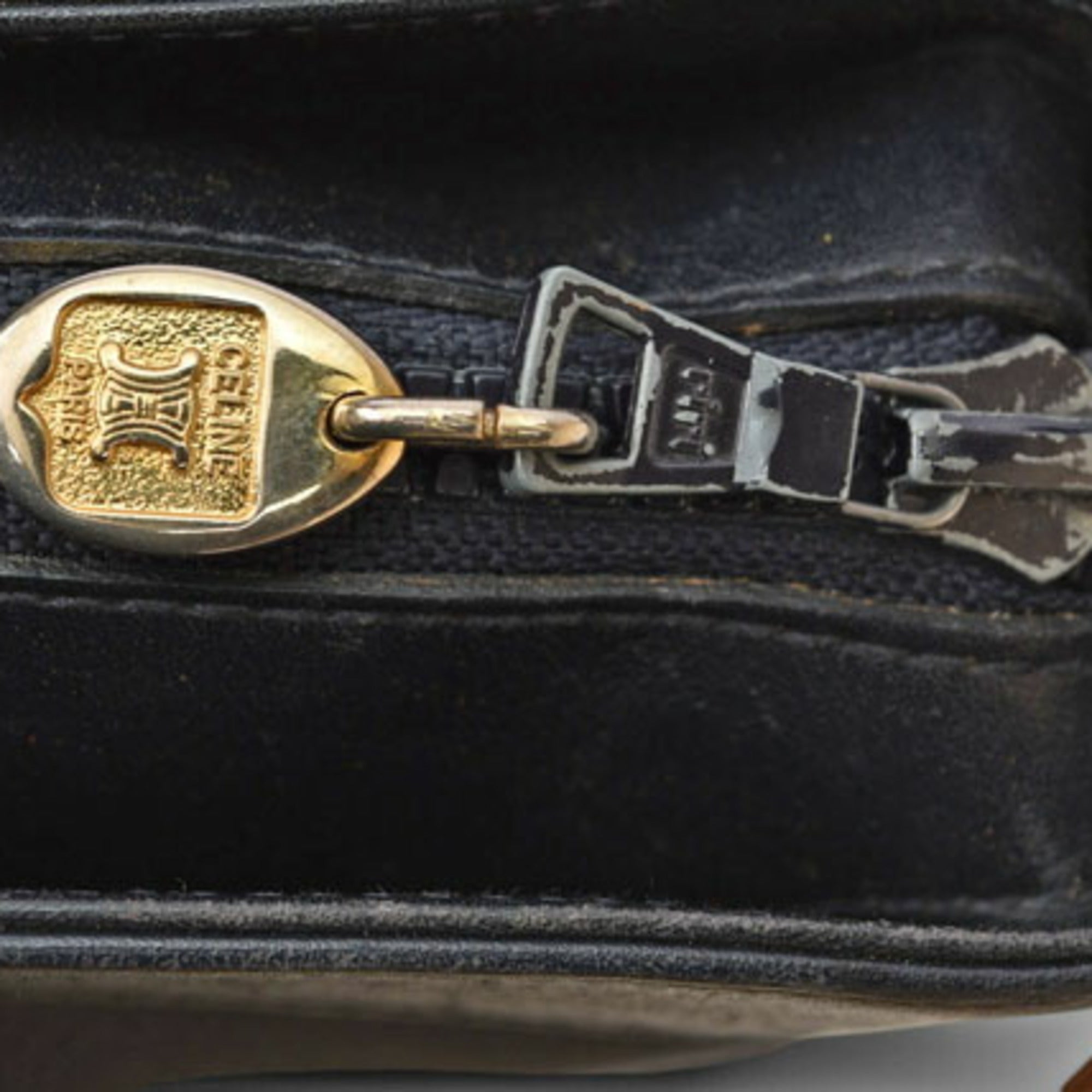 Celine Dark Navy Leather Shoulder Bag
