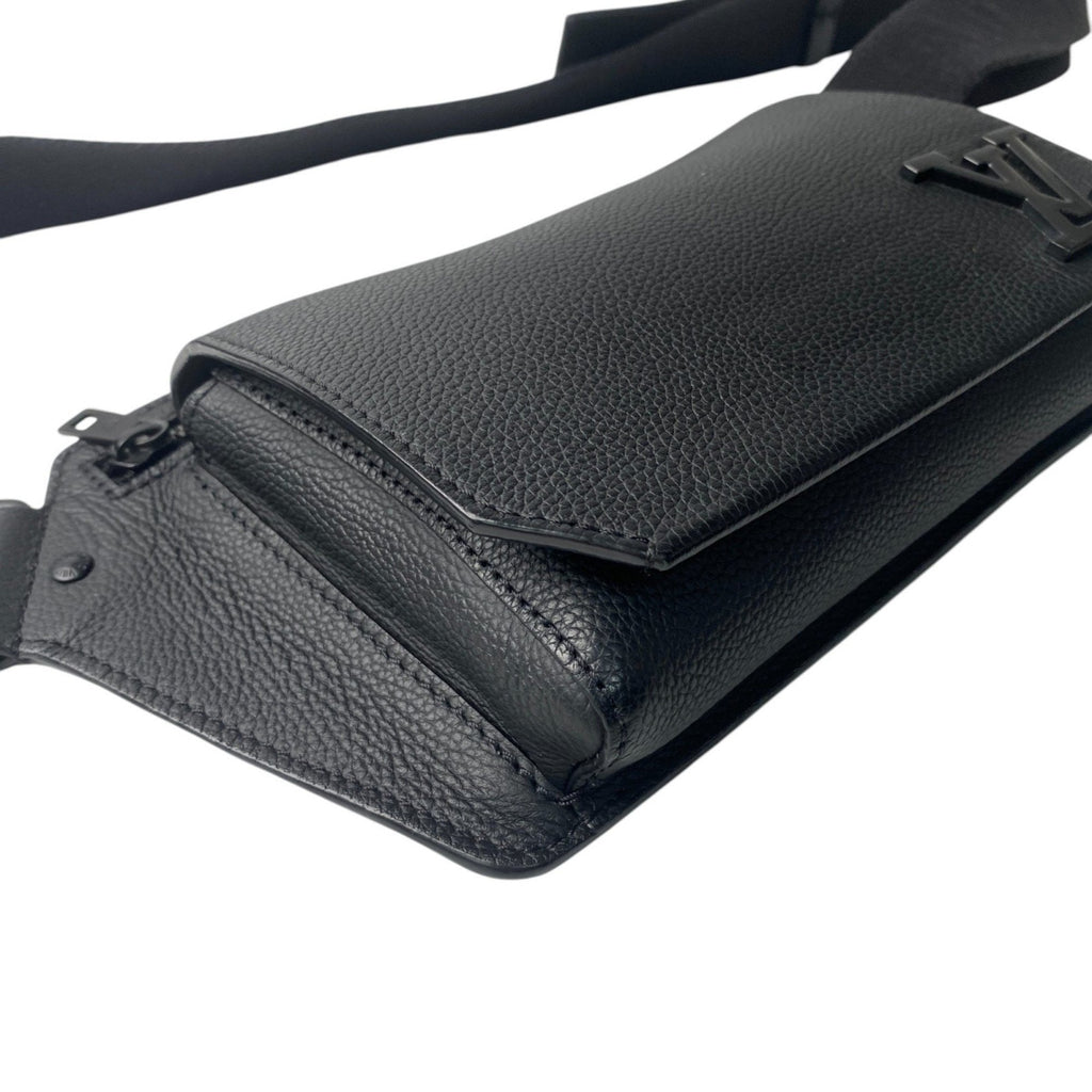 Louis Vuitton Black Leather Sling Bag