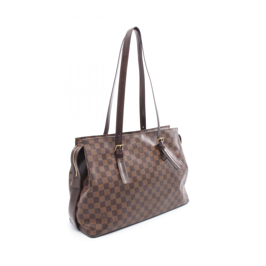 Louis Vuitton Brown Ebene Coated Canvas Leather Tote Bag