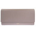 Celine Gray Leather Long Wallet (Bi-Fold)