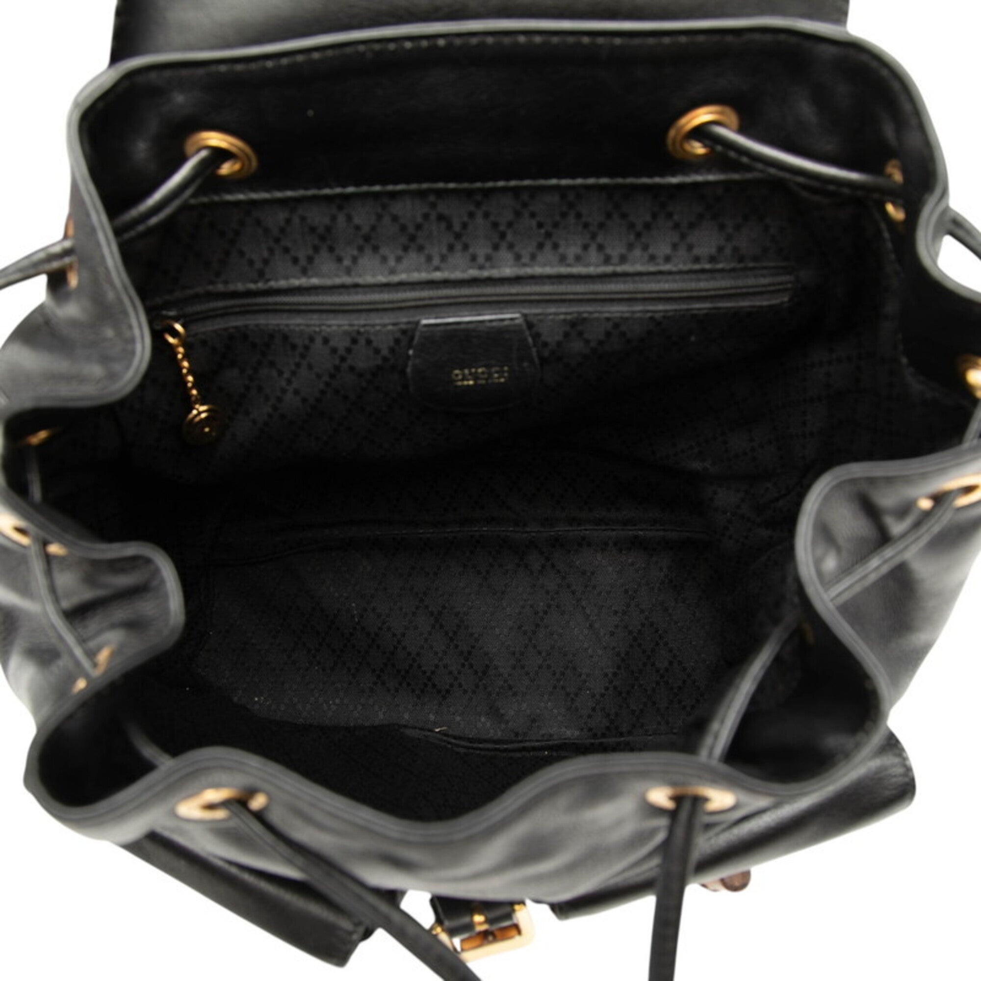 Gucci Black Leather Backpack (Pre-Owned)