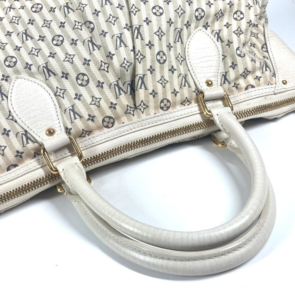 Louis Vuitton Blue White Monogram Mini Handbag Shoulder Bag Tote Bag