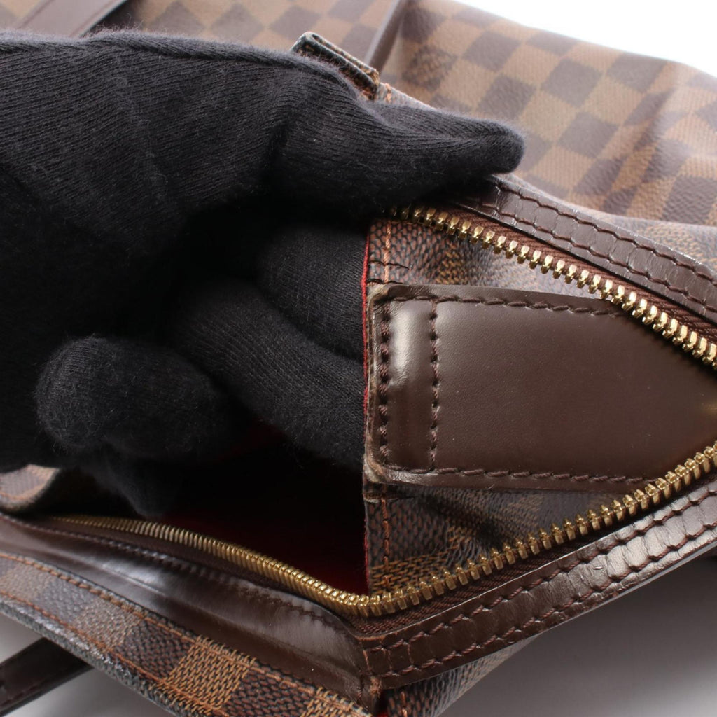 Louis Vuitton Brown Ebene Coated Canvas Leather Tote Bag