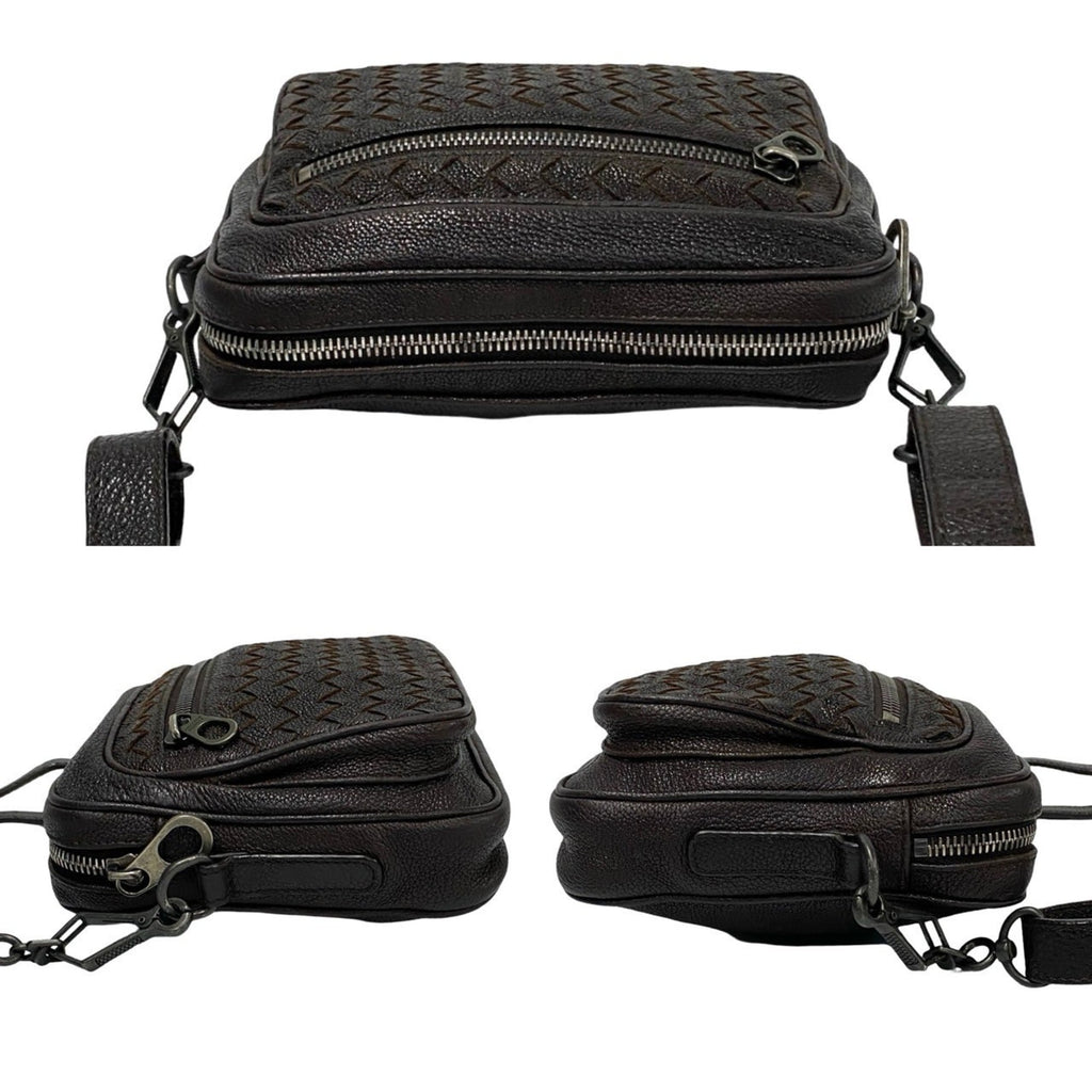 Bottega Veneta Brown Leather Pochette Shoulder Bag