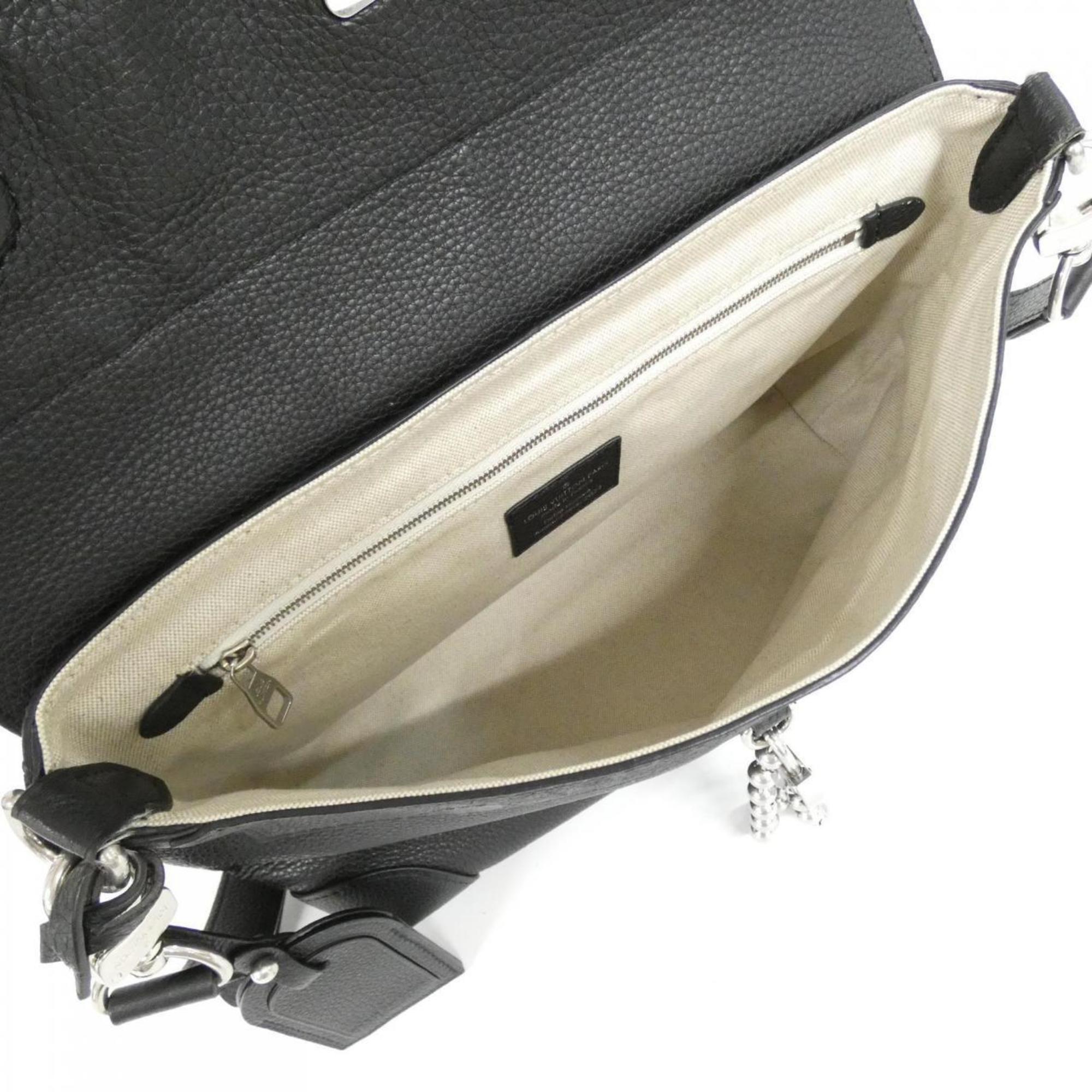Louis Vuitton Black Leather Shoulder Bag