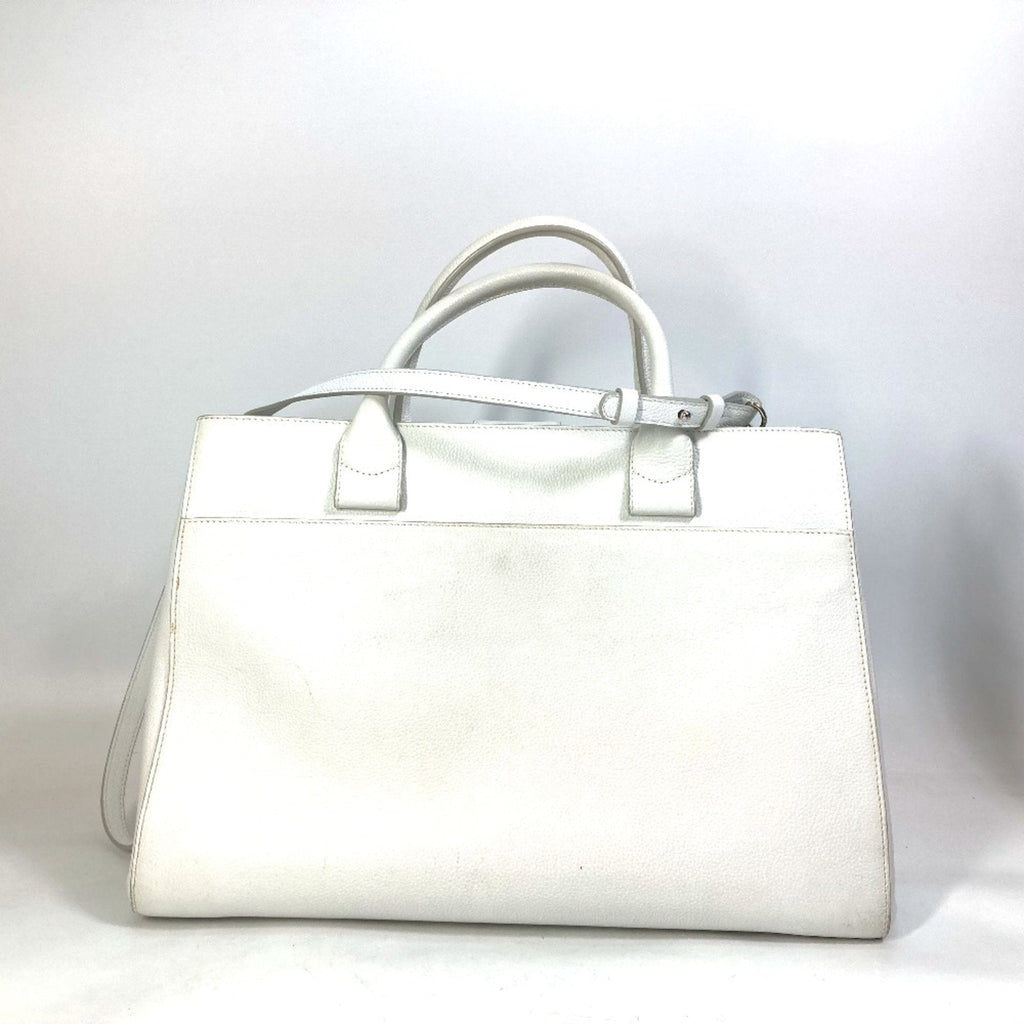Chanel White Leather Handbag