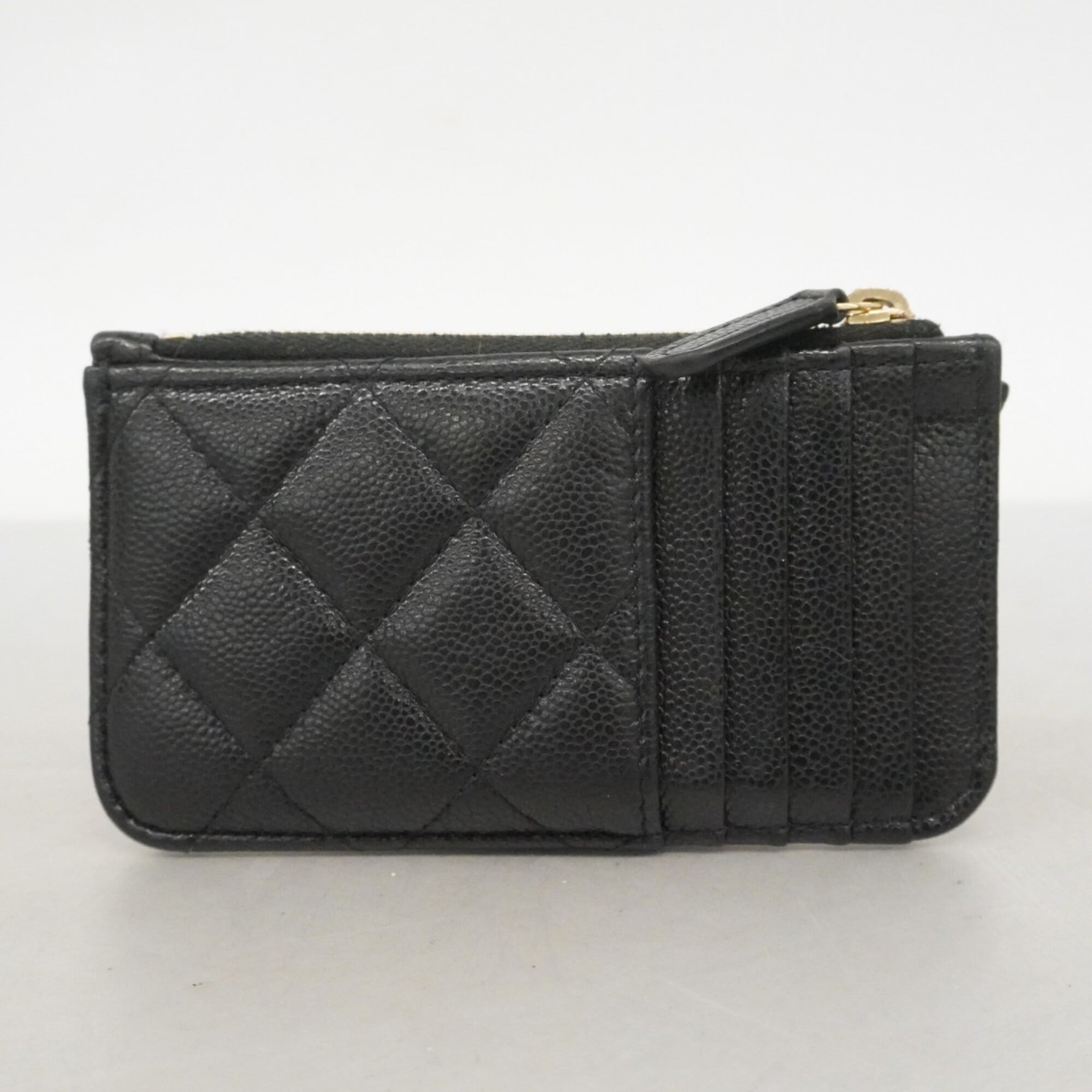 Chanel Black Grained Calfskin Coin Purse/Coin Case