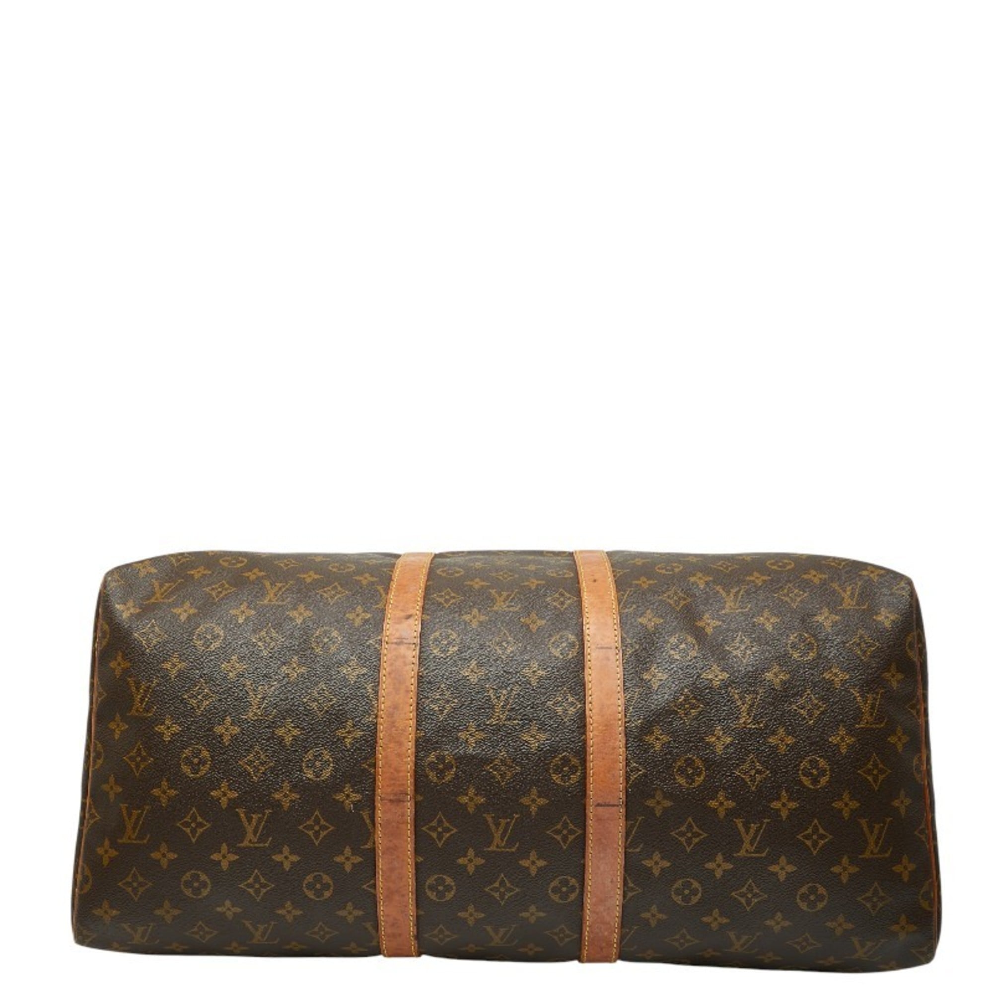 Louis Vuitton Brown Pvc Leather Boston Bag