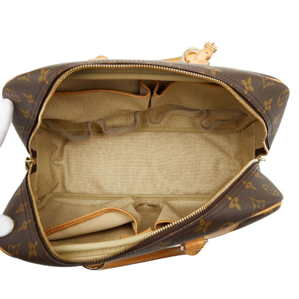 Louis Vuitton Brown Pvc Leather Handbag