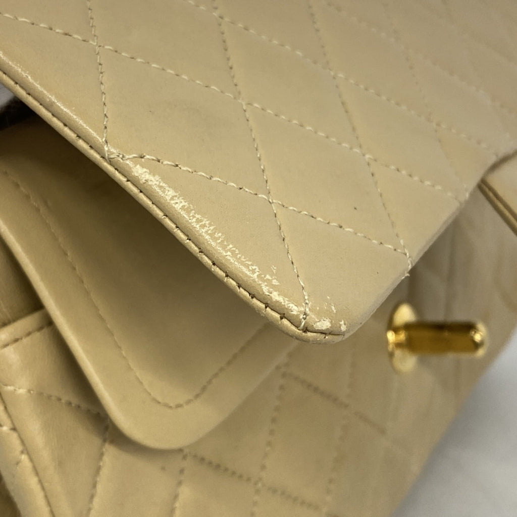 Chanel Beige Leather Shoulder Bag