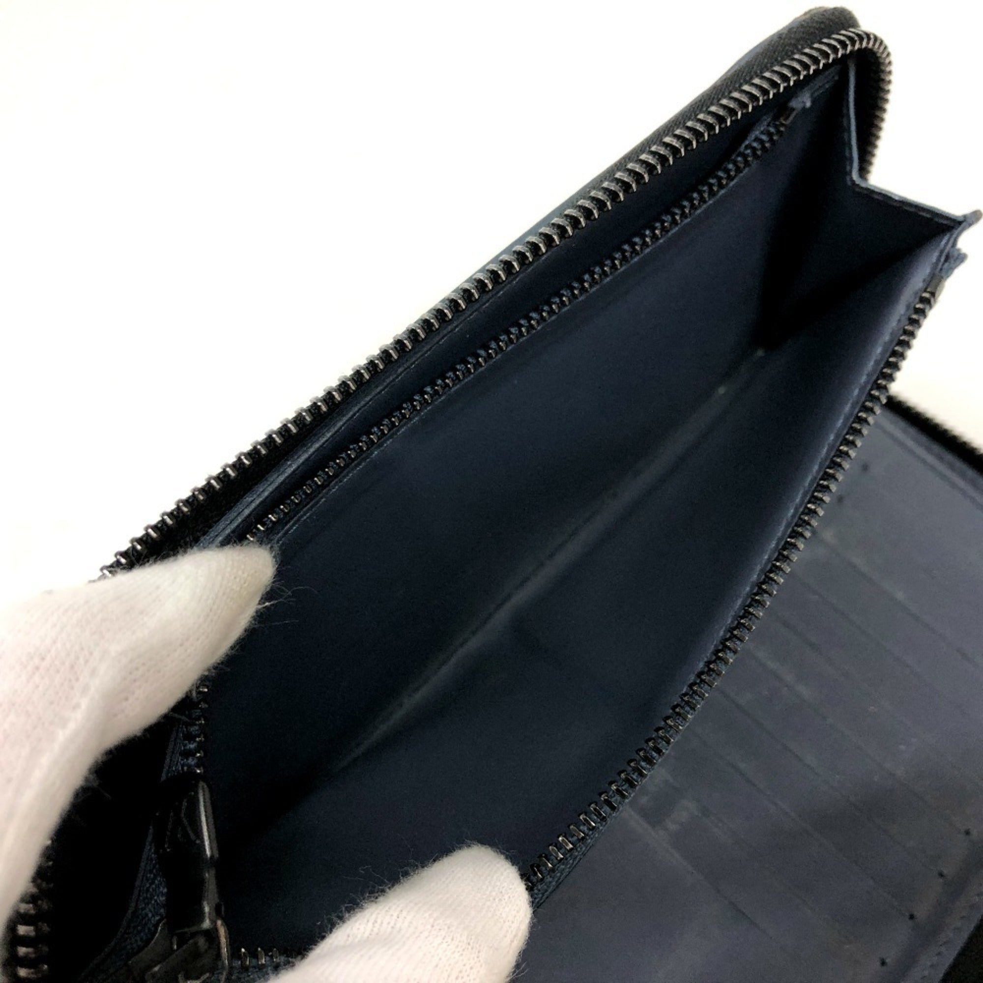 Louis Vuitton Monogram Shadow Galle Navy Monogram Shadow Long Wallet