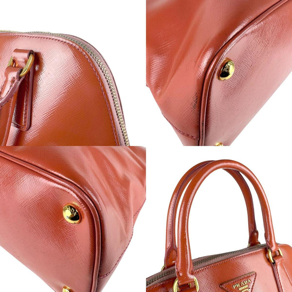 Prada Orange Leather Handbag