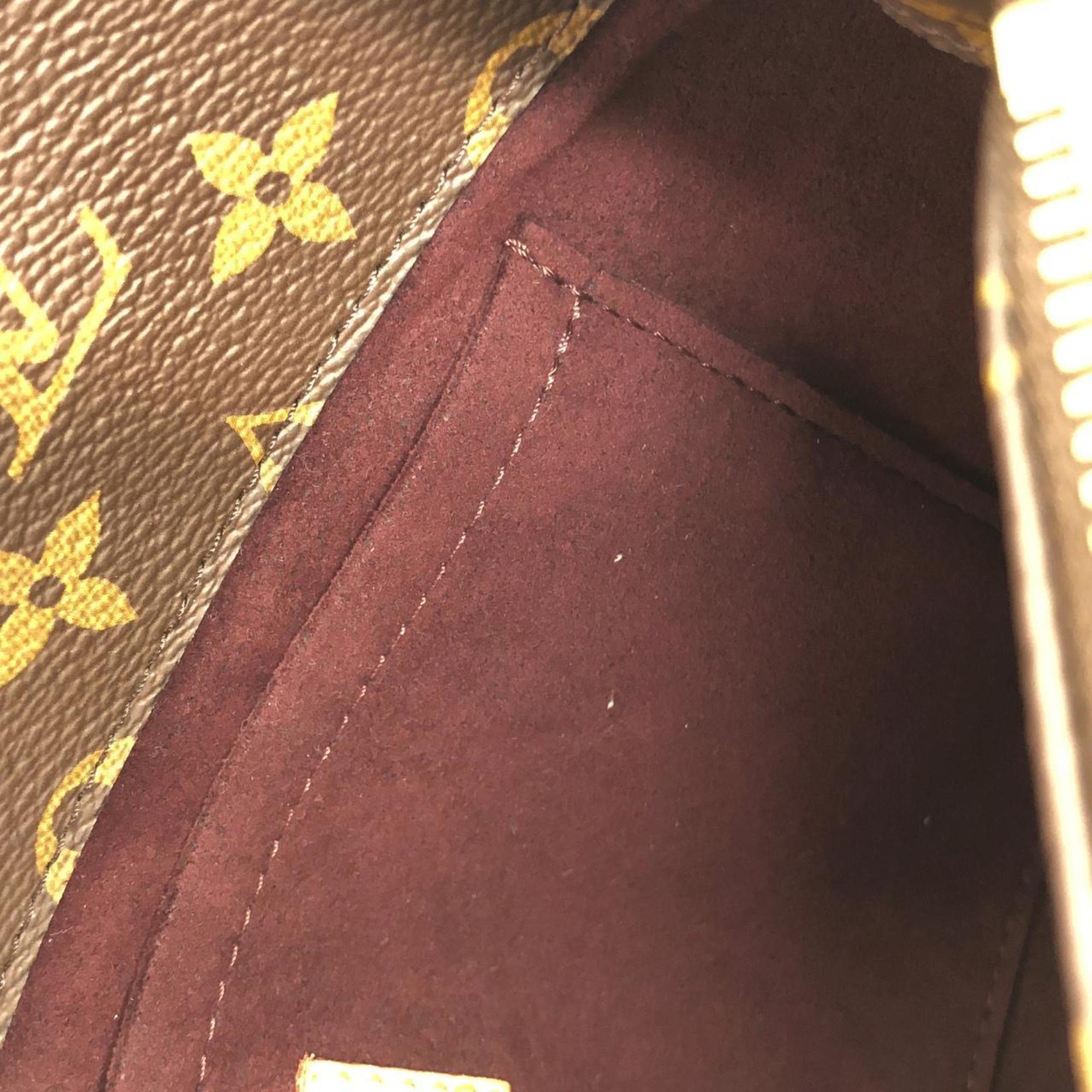 Louis Vuitton Brown Coated Canvas Handbag