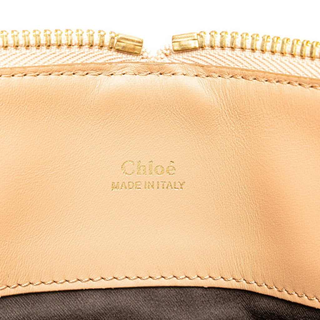 Chloé Beige Yellow Leather Handbag Shoulder Bag (Pre-Owned)