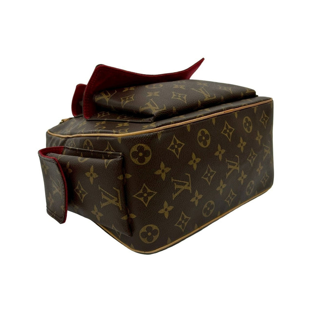 Louis Vuitton Brown Leather Pvc Boston Bag Handbag
