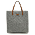 Gucci Diamante Gray Brown Felt Leather Handbag Shoulder Bag Tote Bag (Pre-Owned)