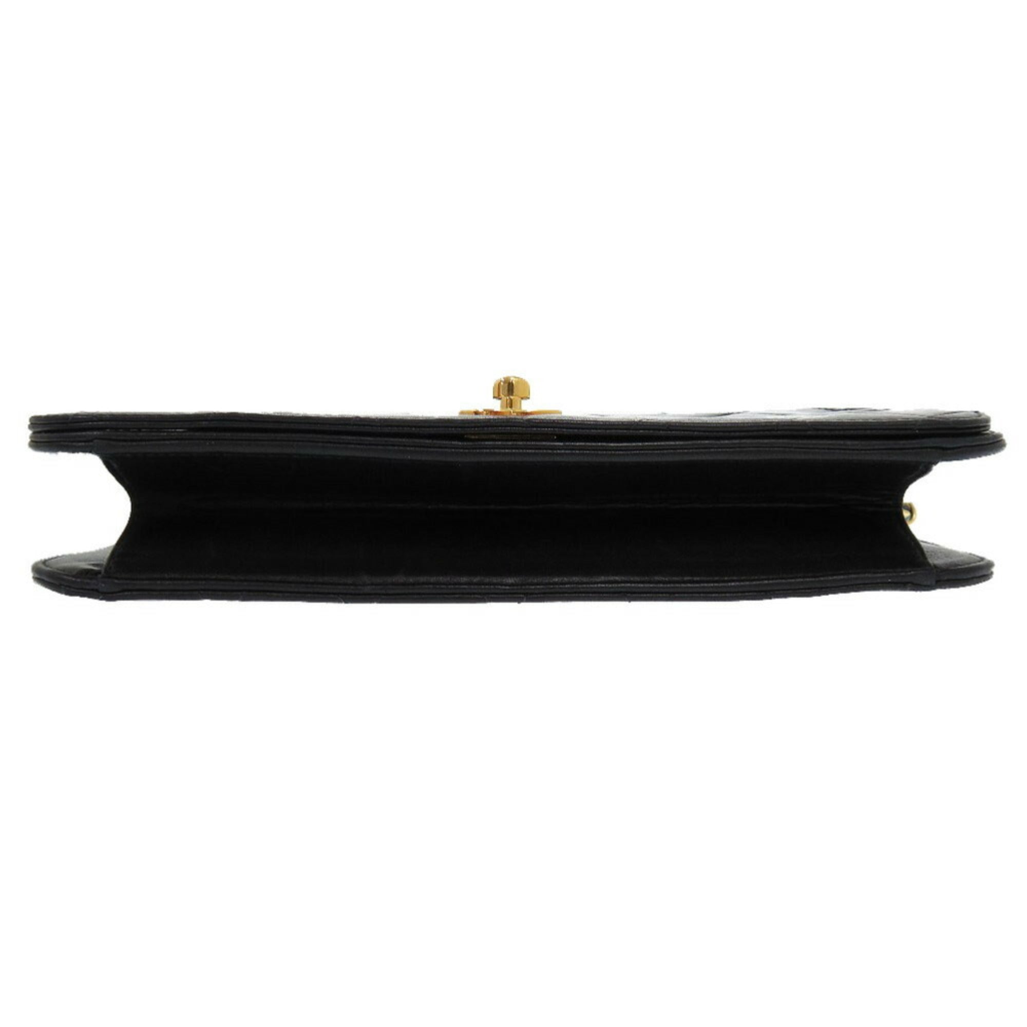 Chanel Matelasse Black Leather Shoulder Bag