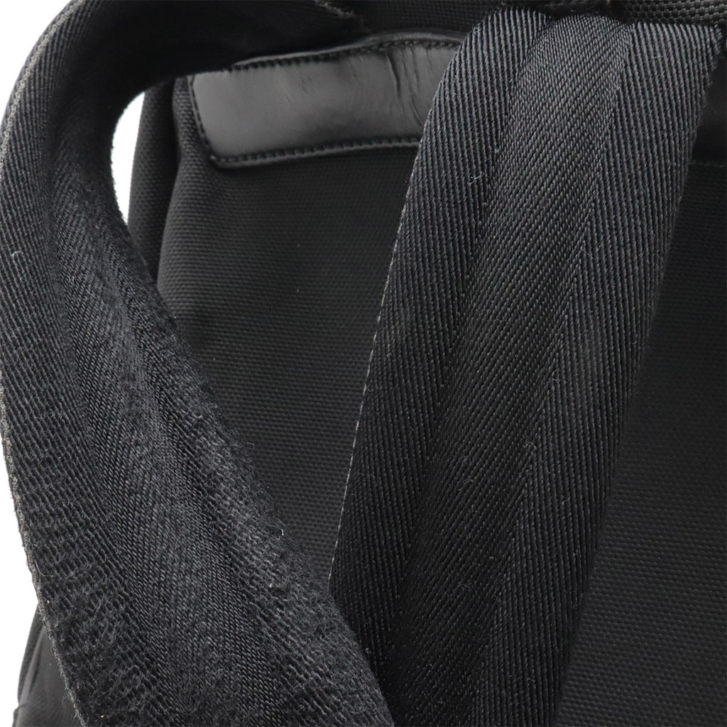 Gucci Black Green Red Color Canvas Leather Backpack (Pre-Owned)