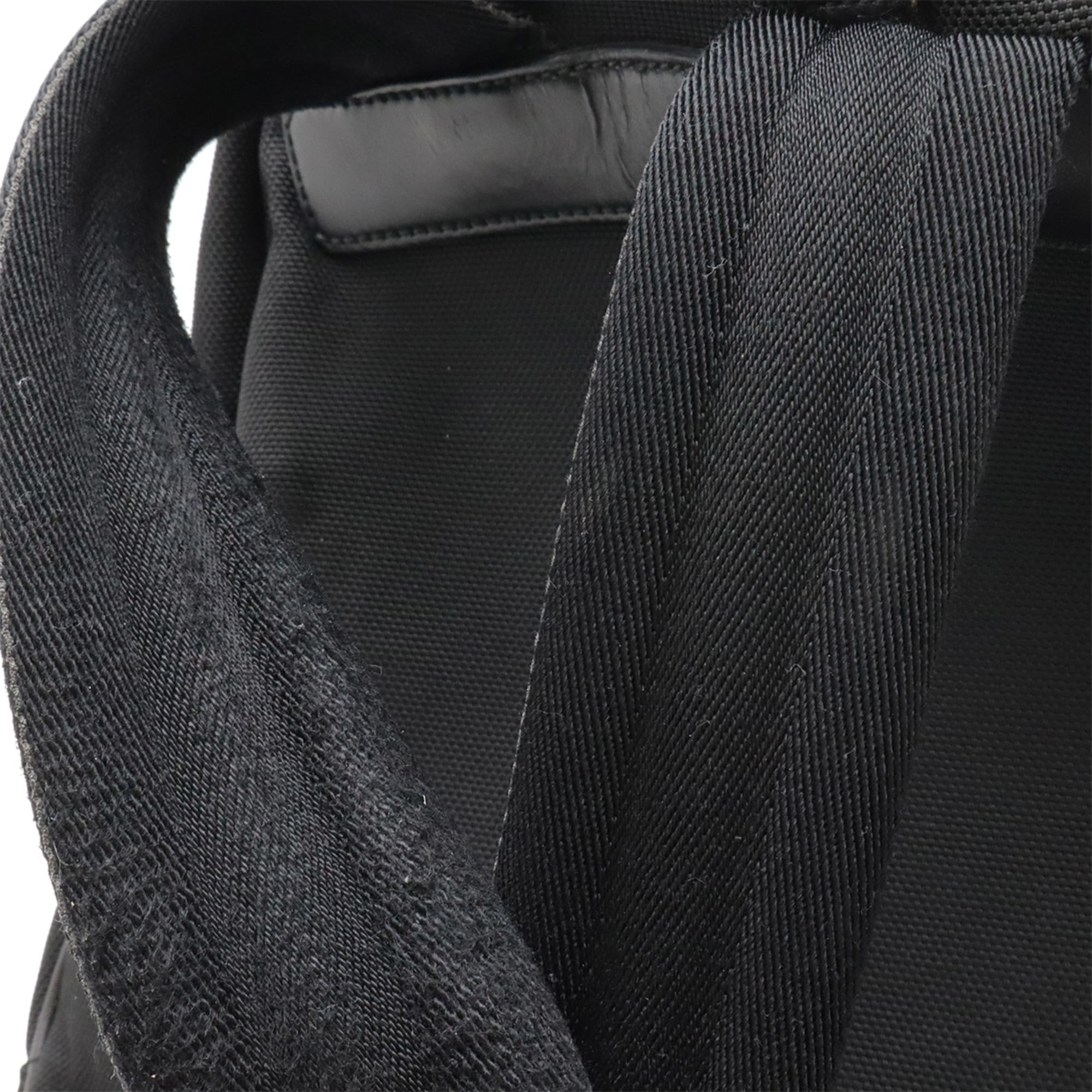 Gucci Black Green Red Color Canvas Leather Backpack (Pre-Owned)