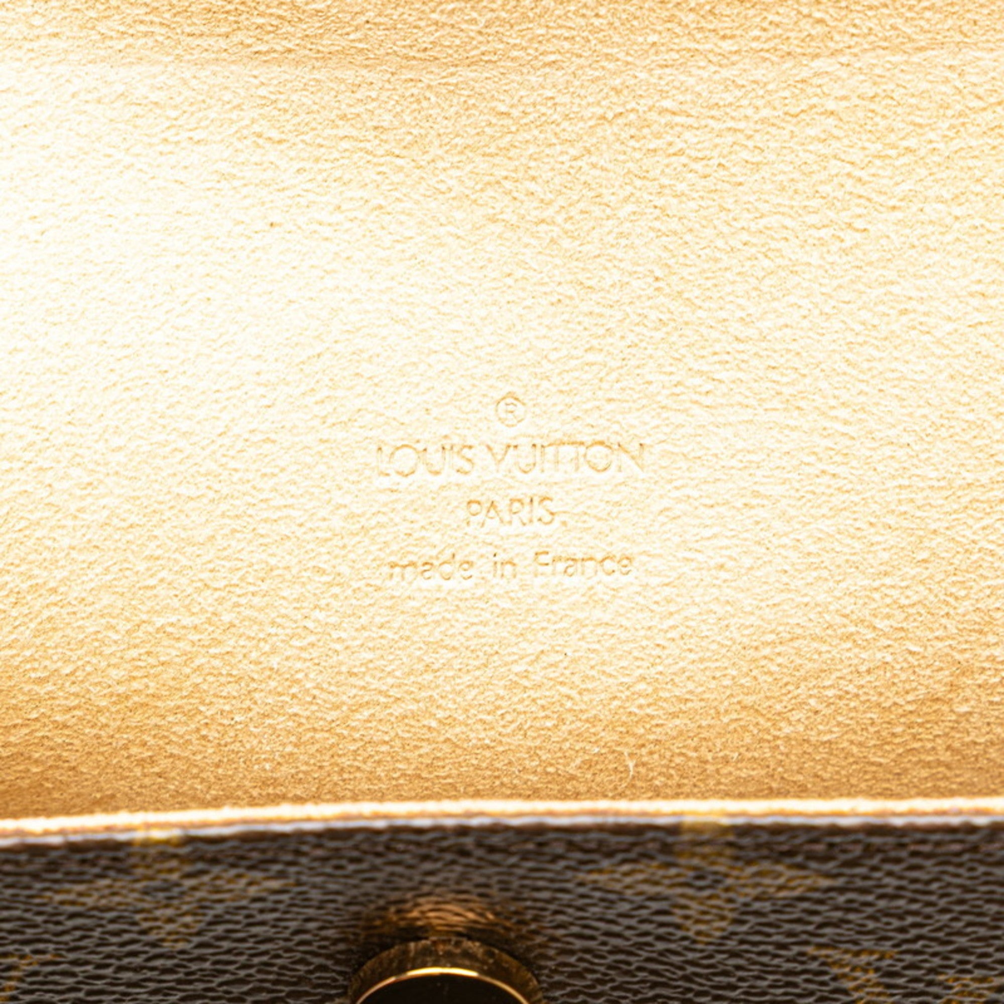 Louis Vuitton Brown Pvc Leather Pochette Sling Bag
