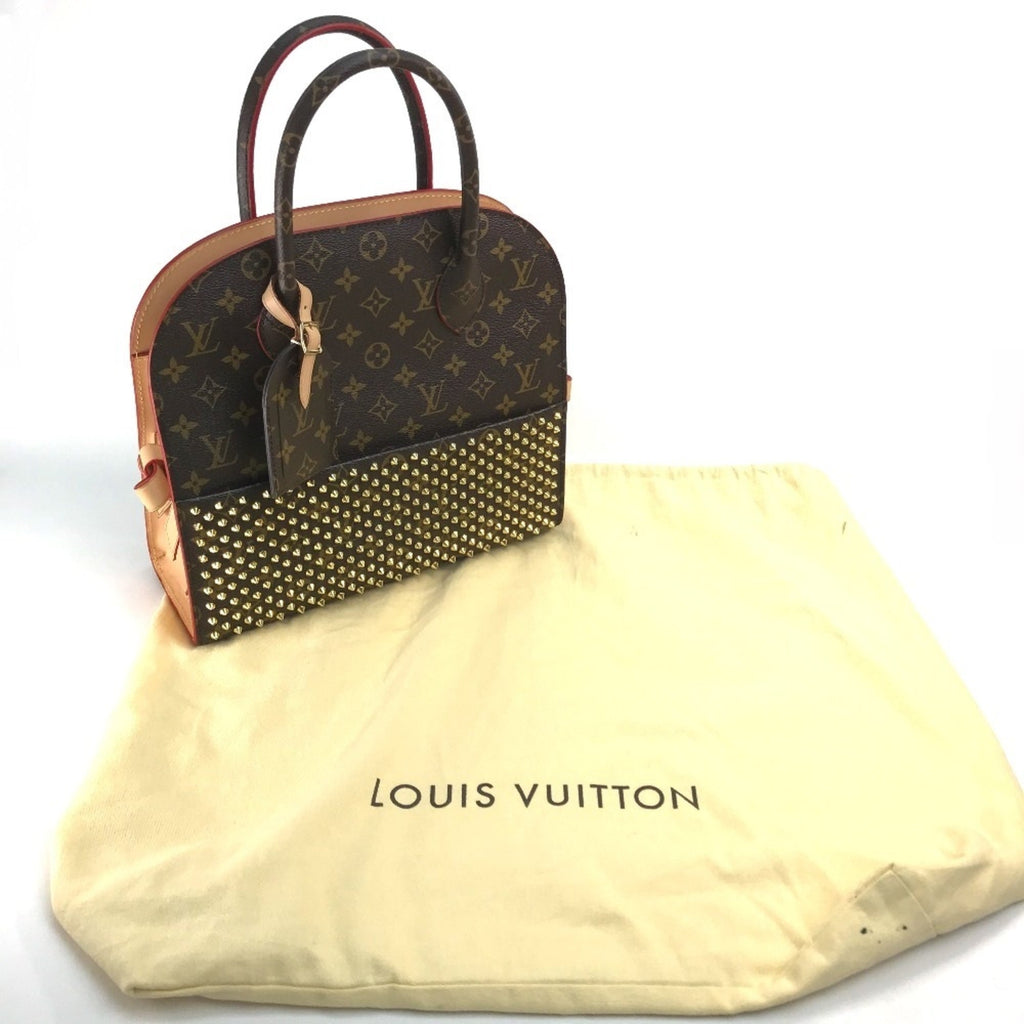 Louis Vuitton Brown Monogram Red Color Monogram Leather Handbag