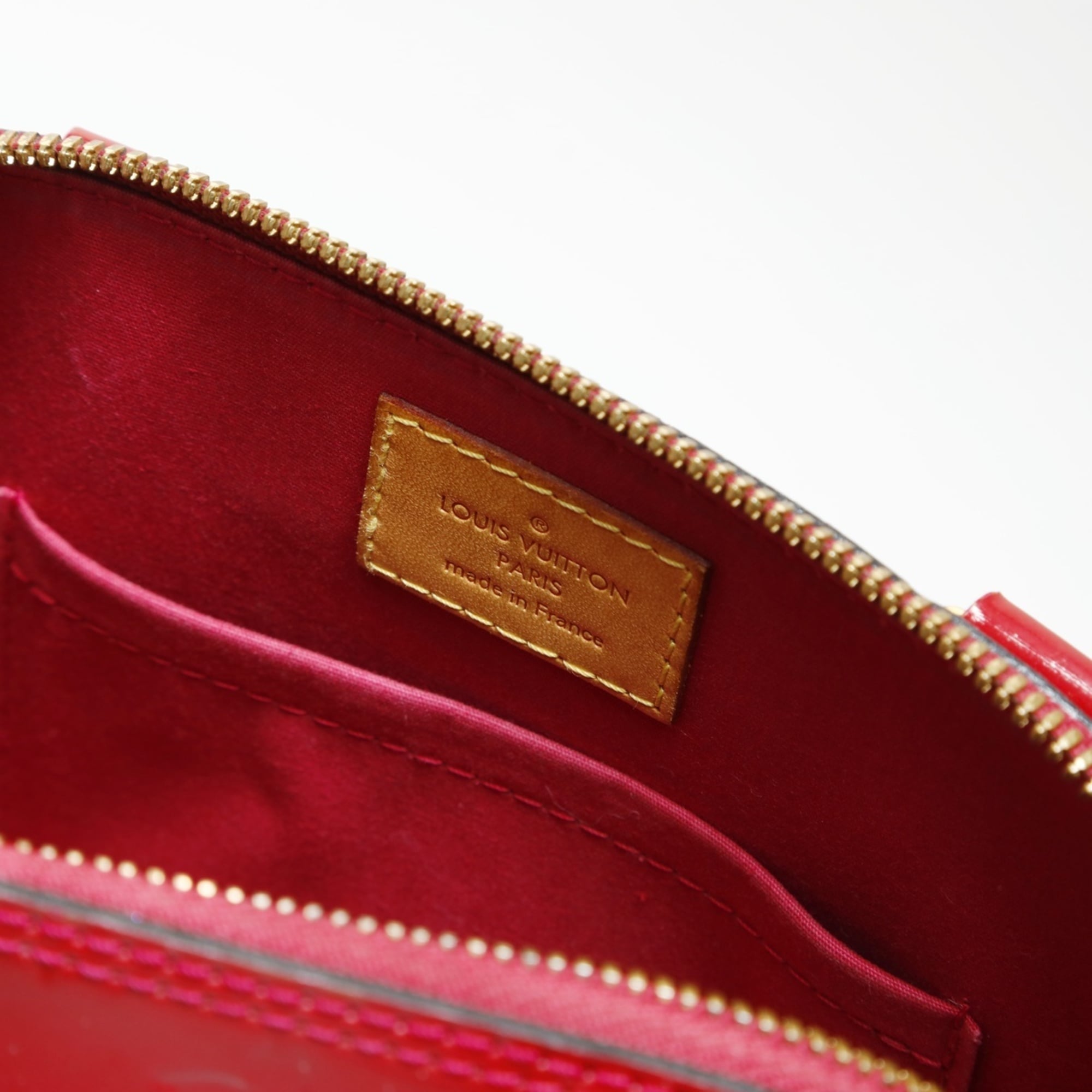 Louis Vuitton Monogram Vernis Red Color Handbag