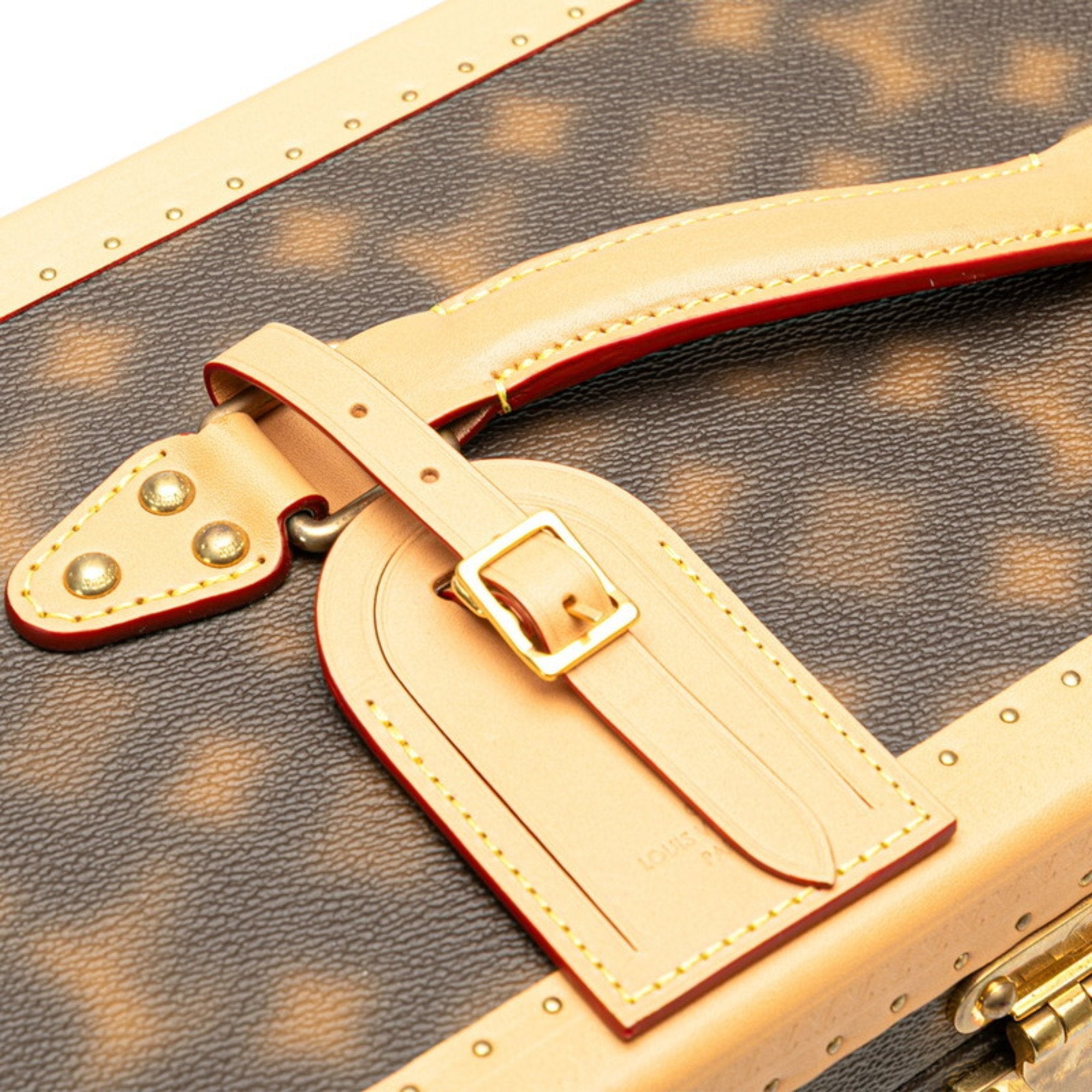 Louis Vuitton Brown Pvc Leather Handbag