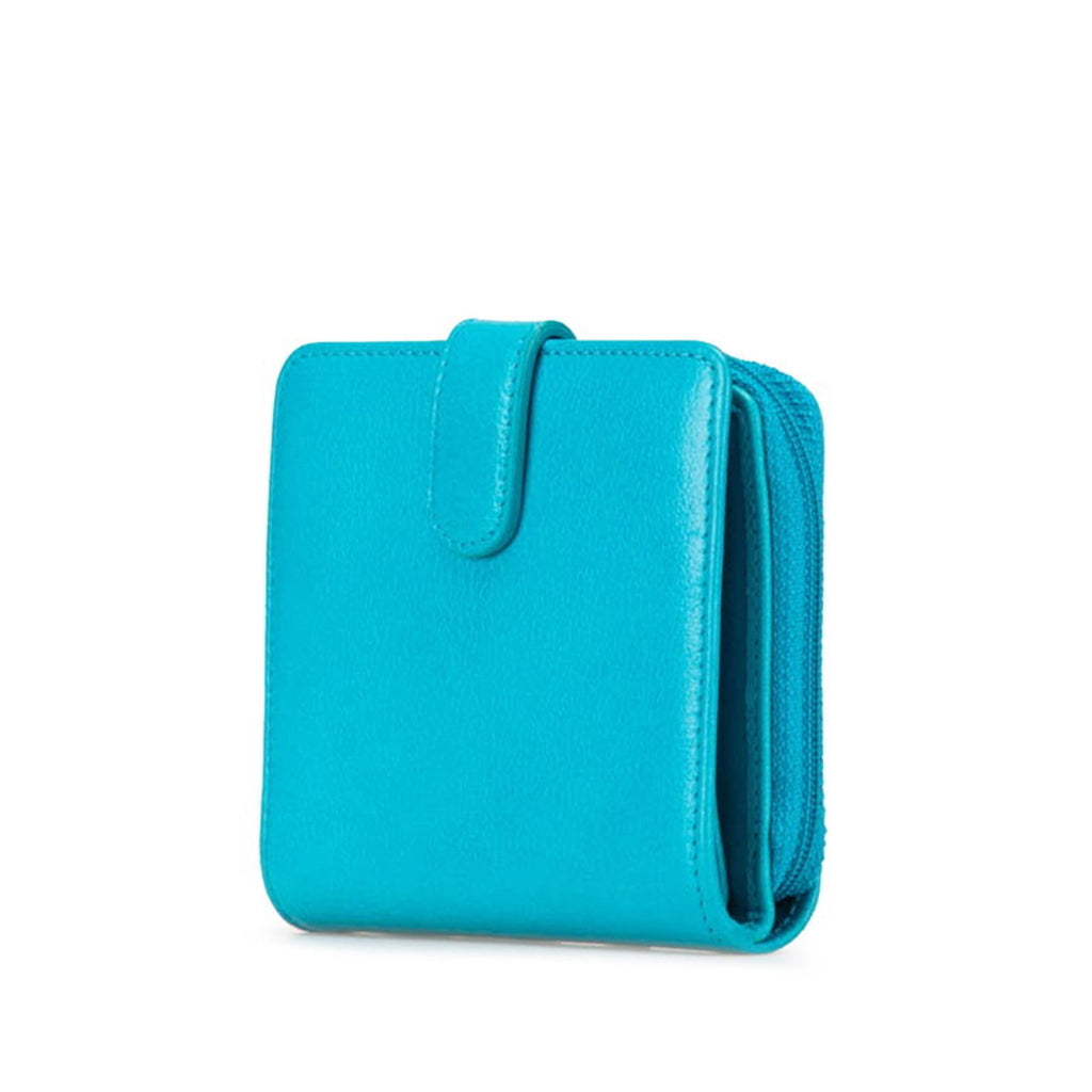 Chanel Light Blue Leather Wallet (Bi-Fold)