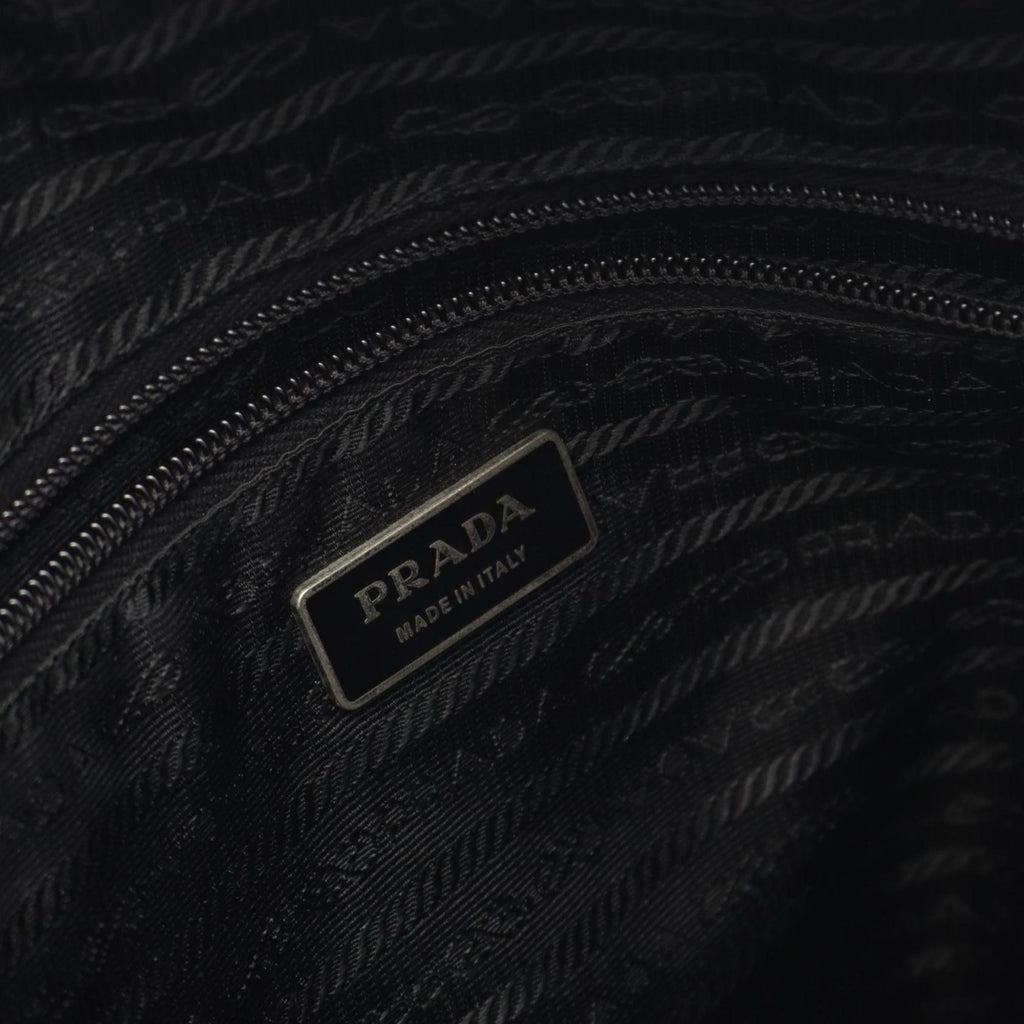 Prada Black Nylon Leather Shoulder Bag