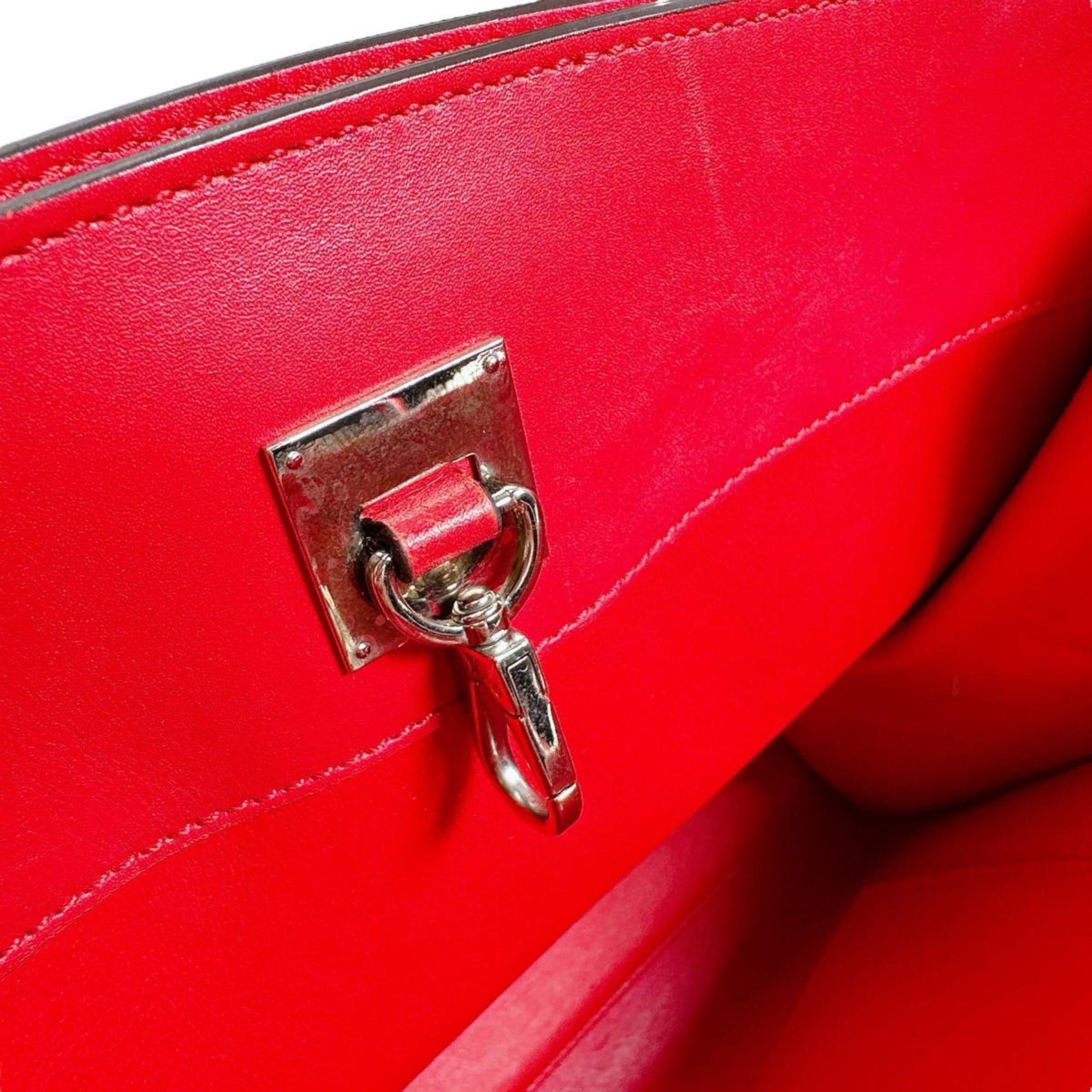 Louis Vuitton Red Color Leather Handbag