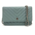 Chanel Blue Leather Shoulder Bag