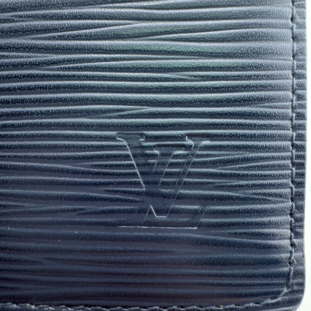 Louis Vuitton Navy Leather Long Wallet