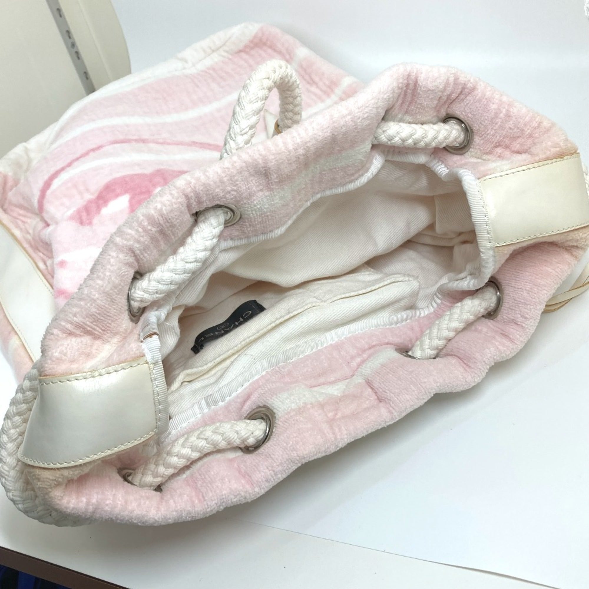 Chanel Pink Cotton Shoulder Bag