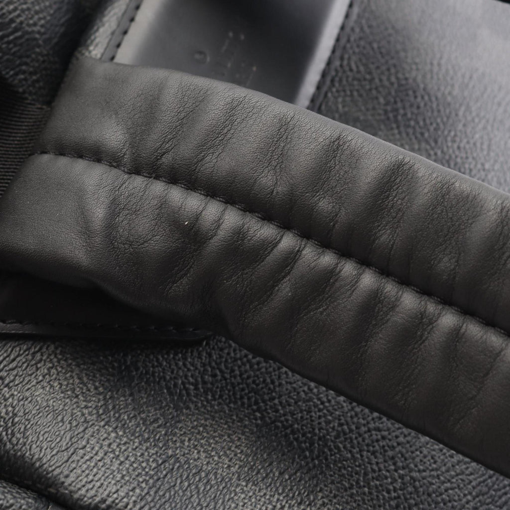 Louis Vuitton Black Coated Canvas Leather Backpack