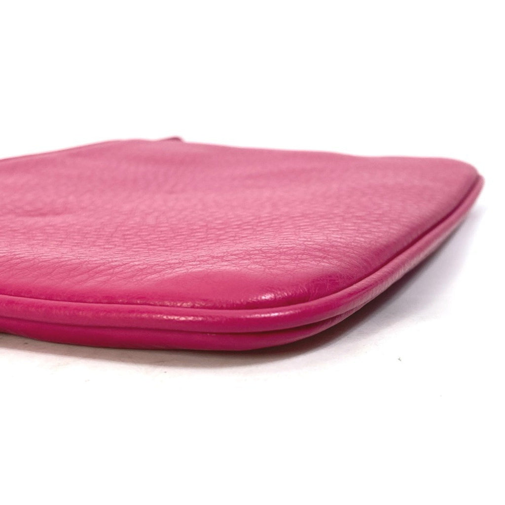 Balenciaga Black Pink Leather Clutch Bag Pouch