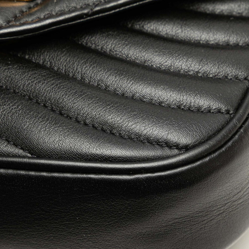 Louis Vuitton Black Noir Leather Pochette Shoulder Bag