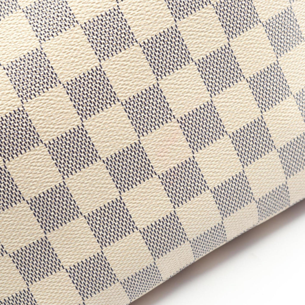 Louis Vuitton White Damier Azur Leather Shoulder Bag