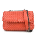 Bottega Veneta Red Color Intrecciato Shoulder Bag