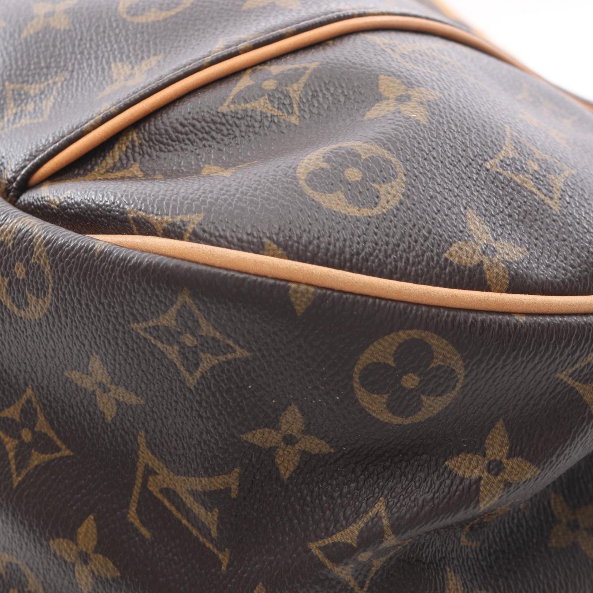 Louis Vuitton Brown Coated Canvas Leather Shoulder Bag