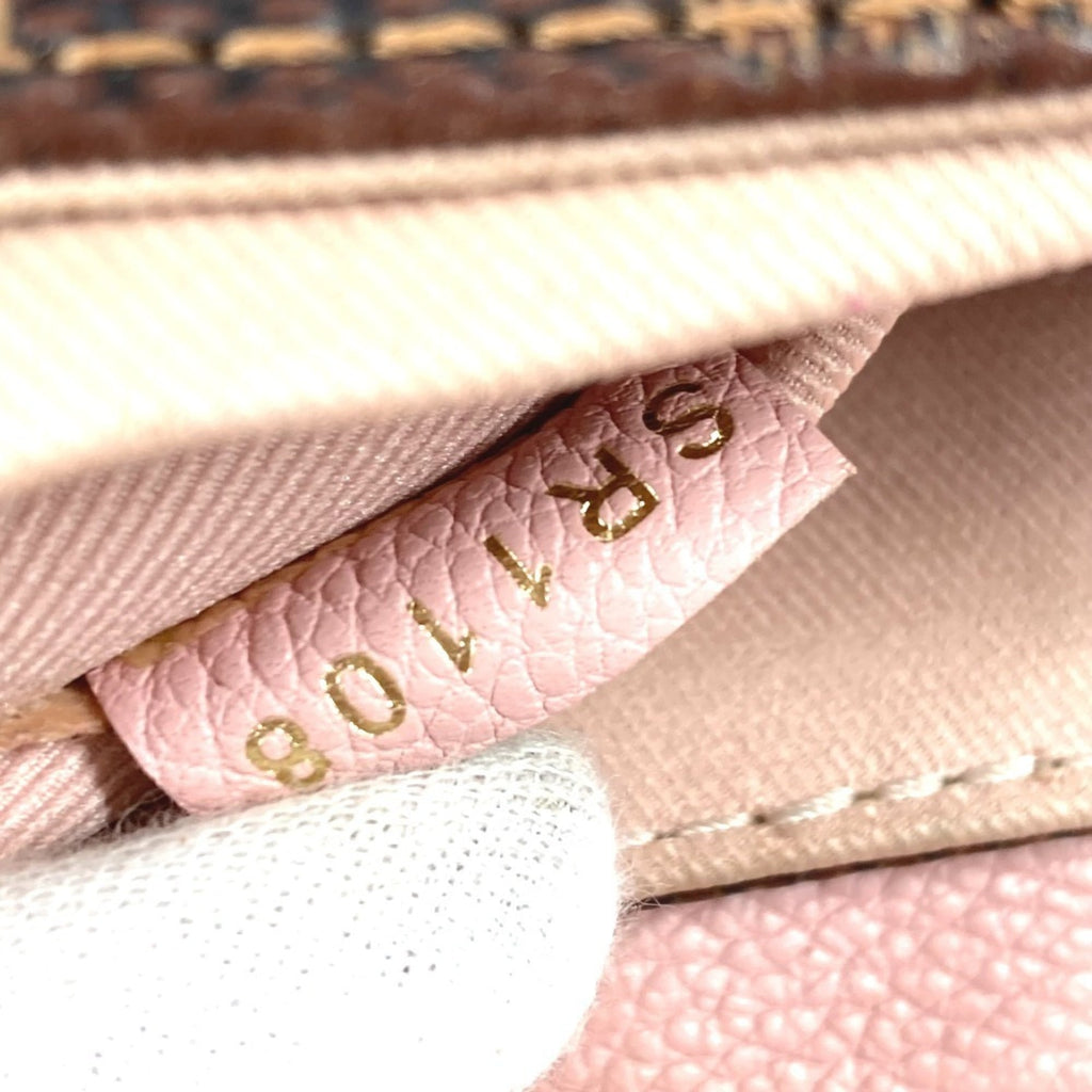 Louis Vuitton Brown Pink Damier Canvas Backpack Handbag