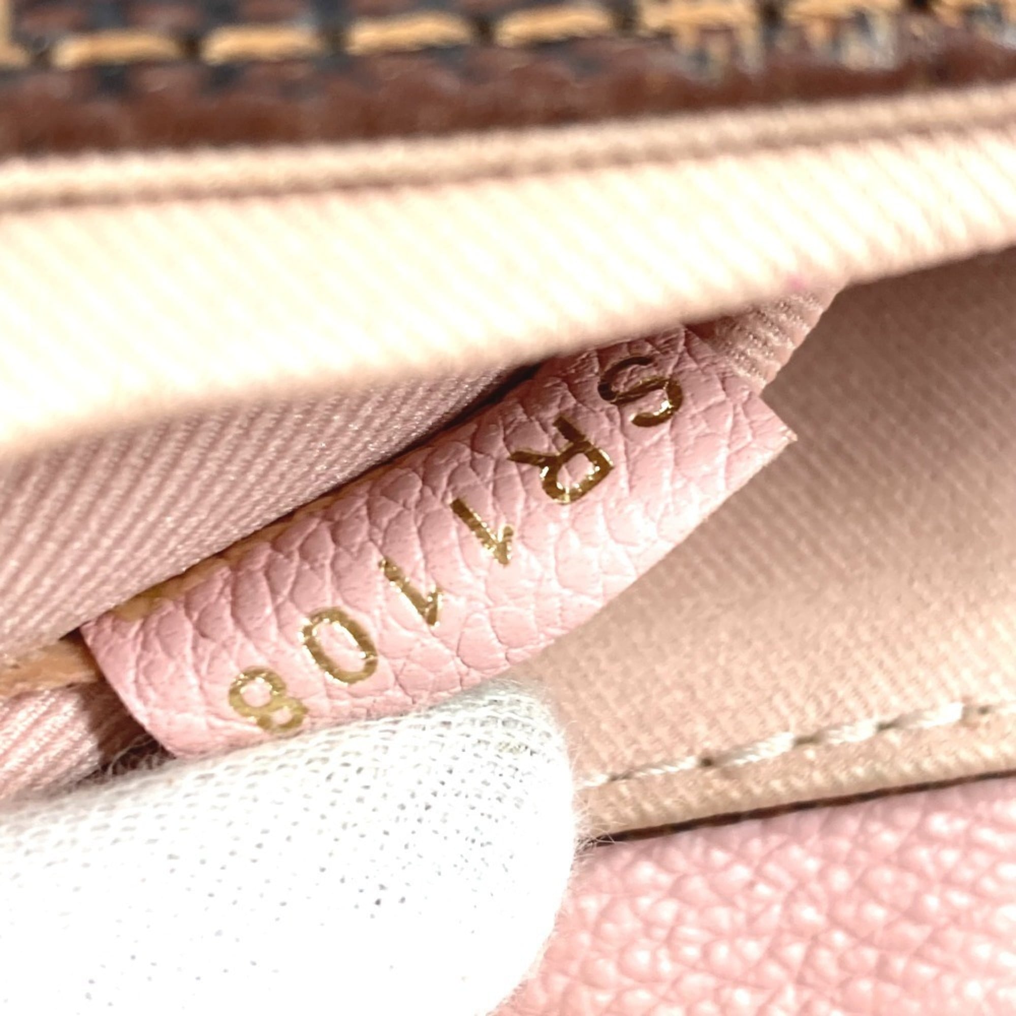Louis Vuitton Brown Pink Damier Canvas Backpack Handbag