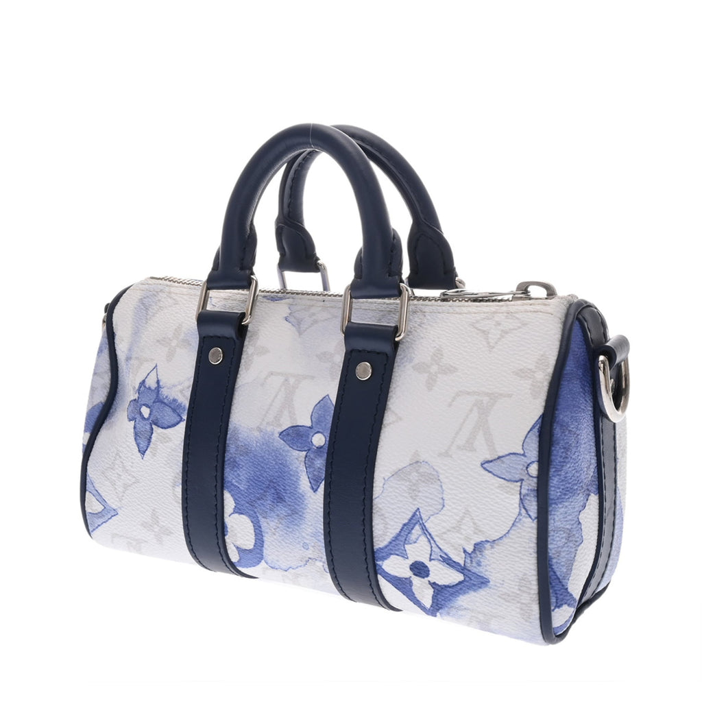 Louis Vuitton Blue White Monogram Canvas Handbag