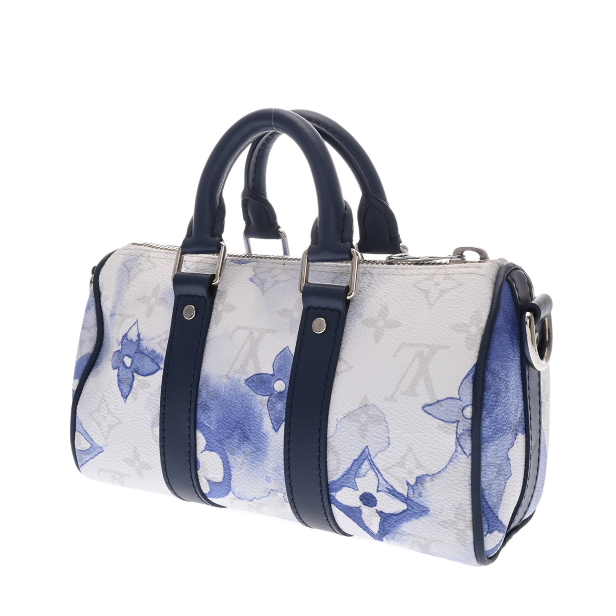 Louis Vuitton Blue White Monogram Canvas Handbag