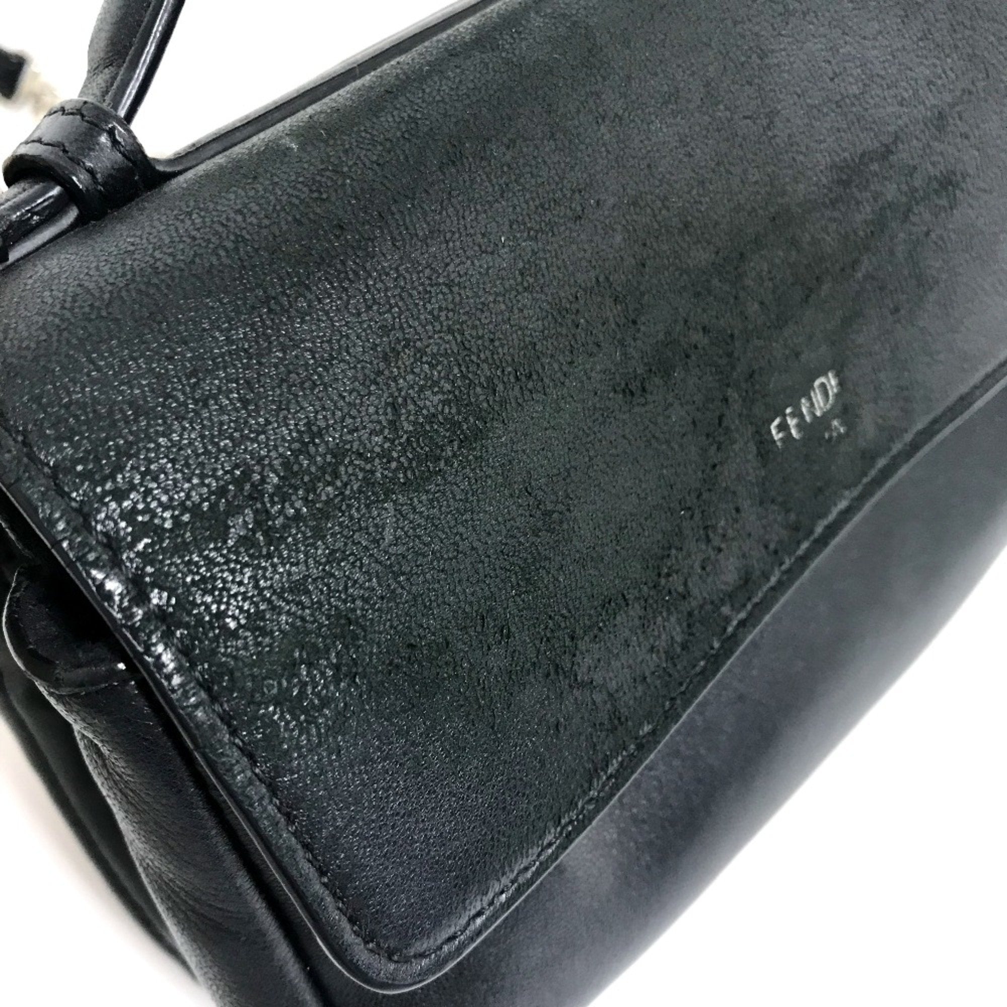 Fendi Black Leather Shoulder Bag