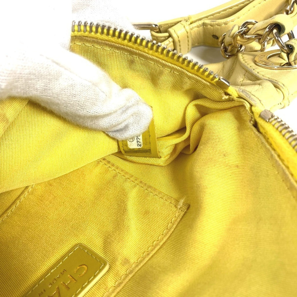 Chanel Matelasse Yellow Leather Sling Bag